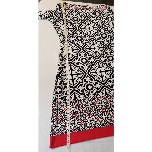 Haani Geometric Print Sheath Dress, Size L - Picture 7 of 8